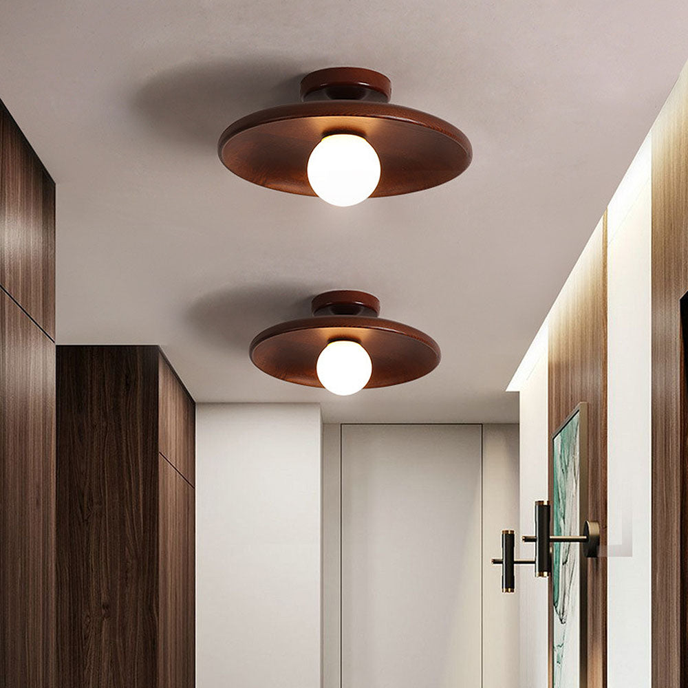 Liorra | Lampada da soffitto in legno con luce diffusa morbida per camere da letto e corridoi