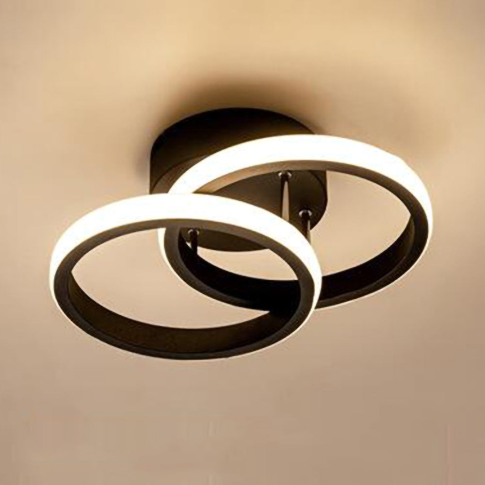 Skanto | Lampada da soffitto con LED e telaio in metallo nero