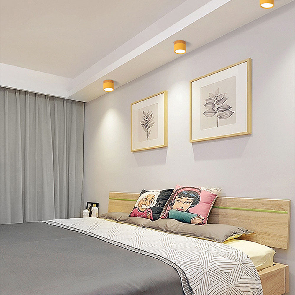 Lampada da soffitto LED moderna a montaggio a incasso cilindrica