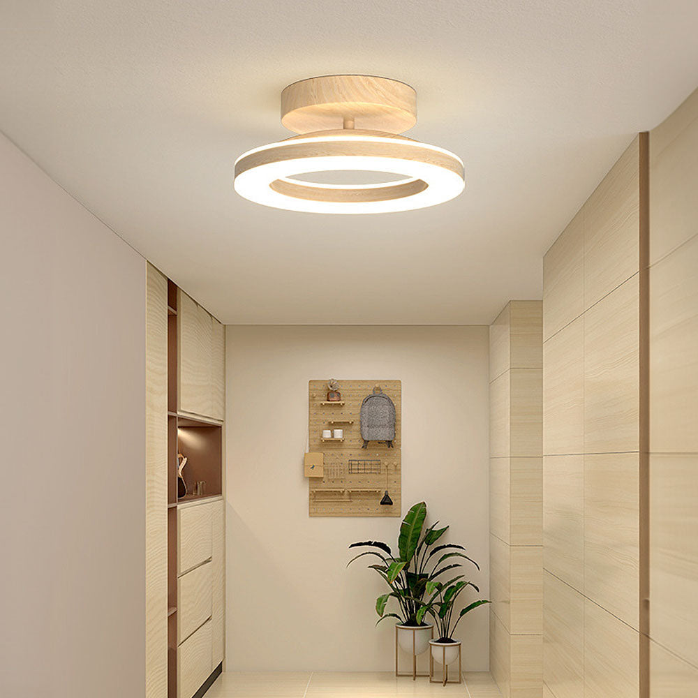 Cypressa - Lampada da soffitto LED rotonda in acrilico per ingresso e hall