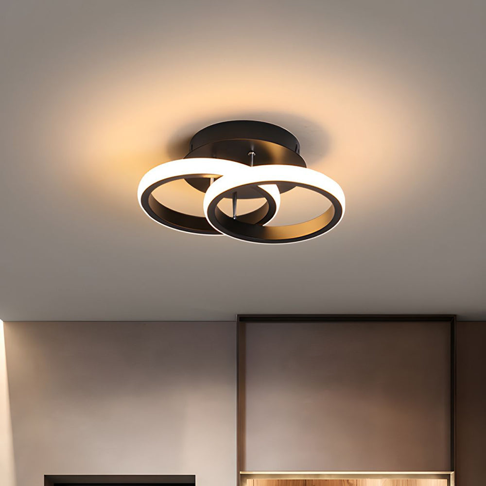 Skanto | Lampada da soffitto con LED e telaio in metallo nero