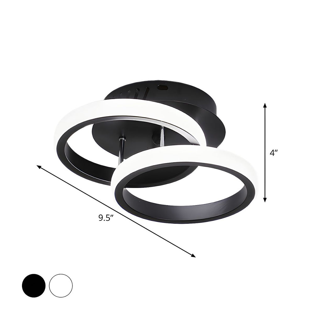 Skanto | Lampada da soffitto con LED e telaio in metallo nero