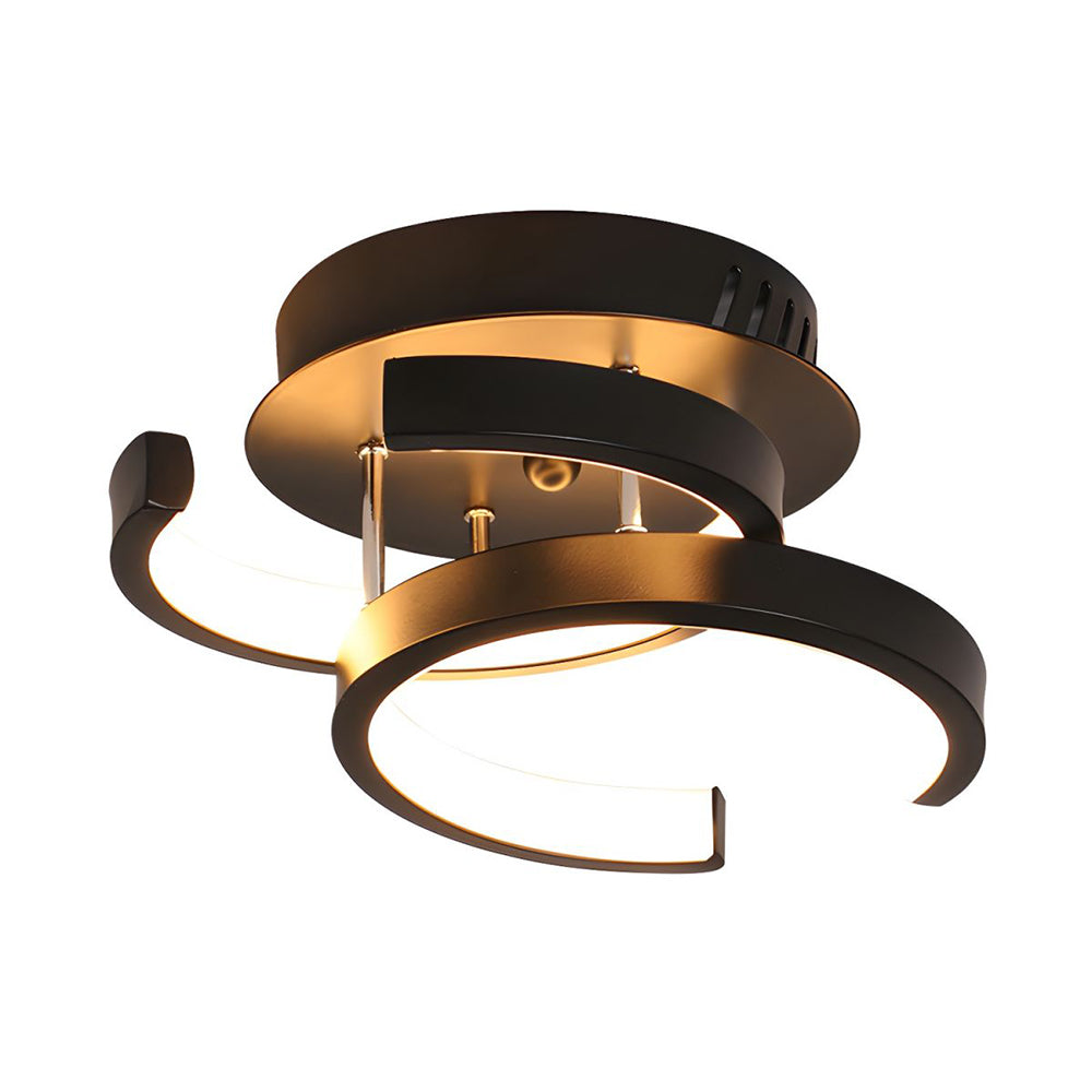 Skanto | Lampada da soffitto con LED e telaio in metallo nero