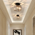 Lampada da soffitto in vetro di cristallo – Supporto in ottone e design compatto