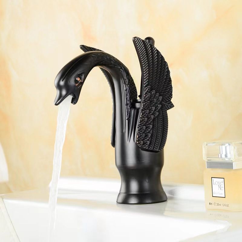 Rubinetto da bagno in ottone completo per acqua calda e fredda con maniglia singola