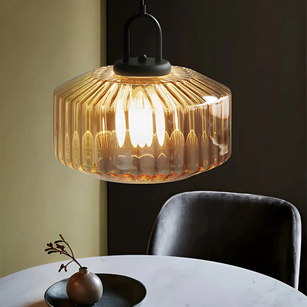 Mireta - Lampada a sospensione in vetro retro colorato