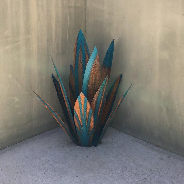 Agave Eterna – Scultura da Giardino in Metallo Artigianale Resistente alla Ruggine per Decorazioni Indoor e Outdoor