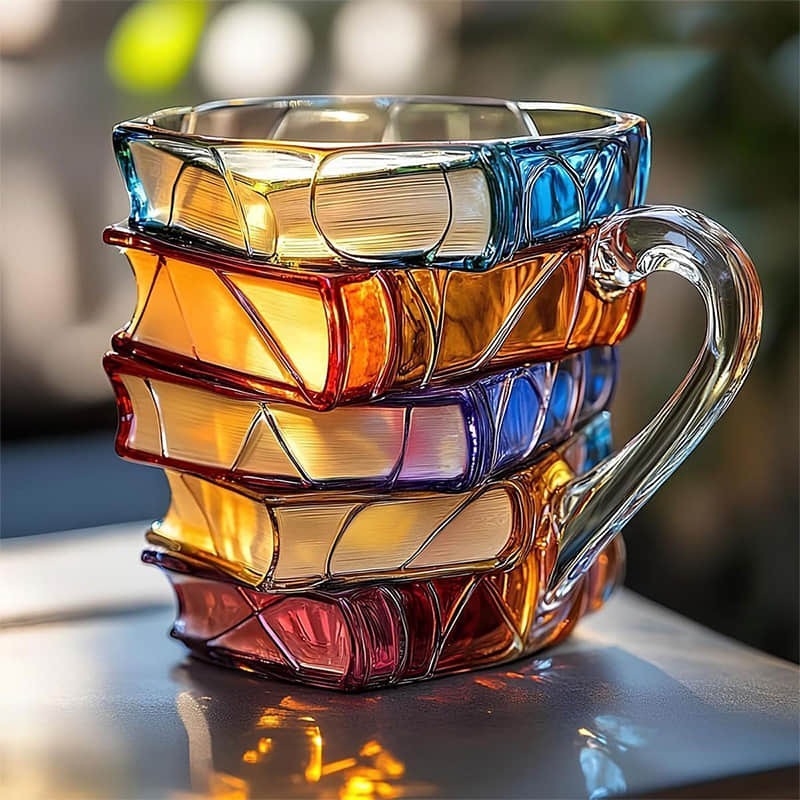 BookCup 3D-tazza – Tazze di letteratura dipinte a mano a forma di libro