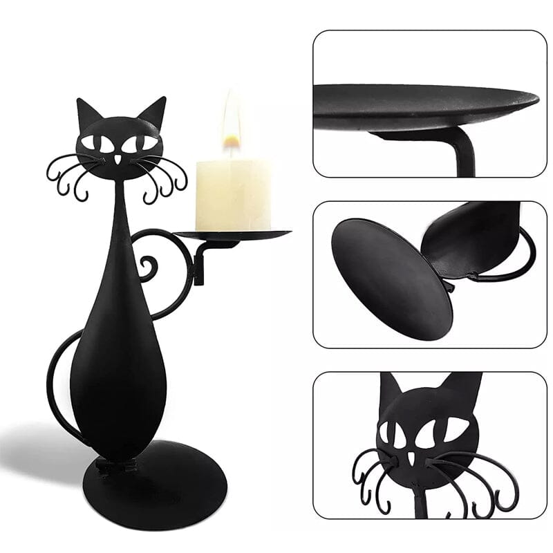 Skanto | Candelabro gatto nero