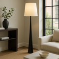 Nora | Lampada da Terra Minimalista Scandinava con Paralume in Tessuto Morbido