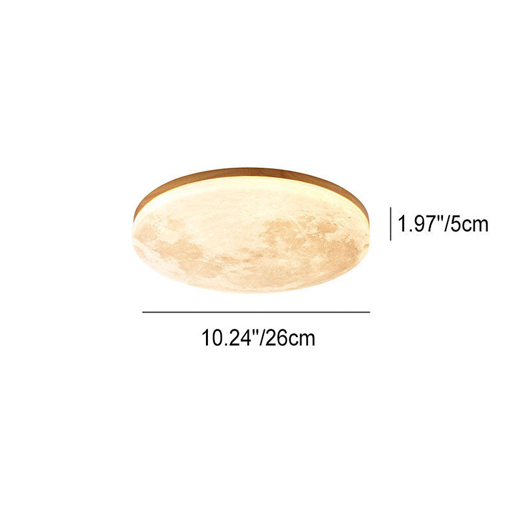LunaGlow - Lampada da soffitto a forma di luna con illuminazione LED soffusa