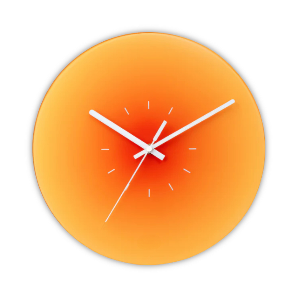 Orologio da parete in vetro di design