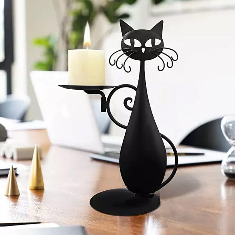 Skanto | Candelabro gatto nero