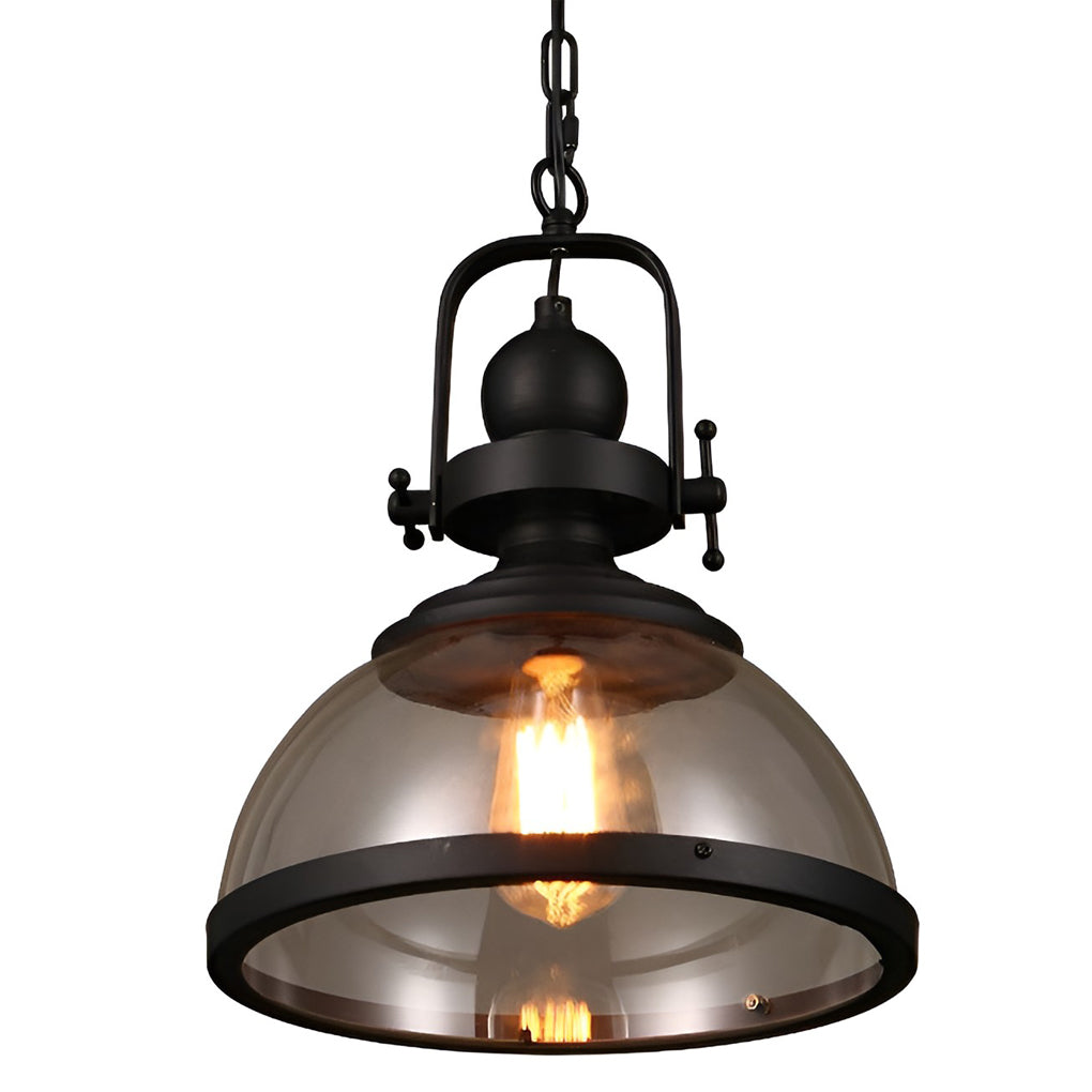 Skanto | Lampade a Sospensione Retro Industriale in Vetro Antico