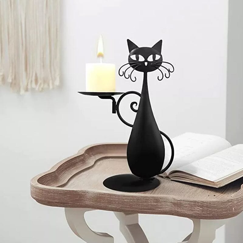 Skanto | Candelabro gatto nero