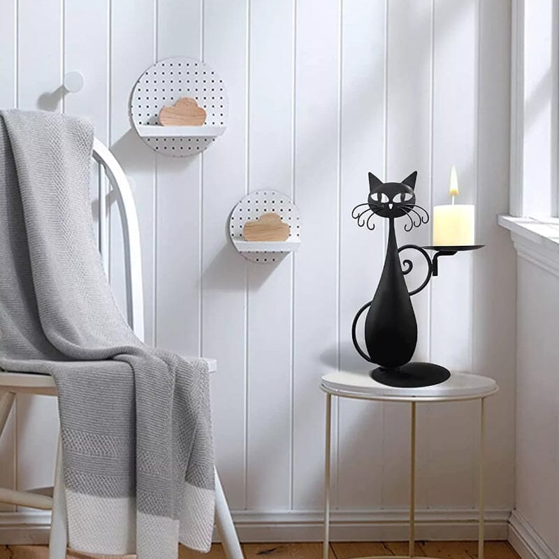 Skanto | Candelabro gatto nero