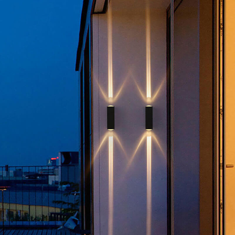 Moderno Faro LED Impermeabile per Esterni  Applique Rettangolare Su/Giù in Alluminio