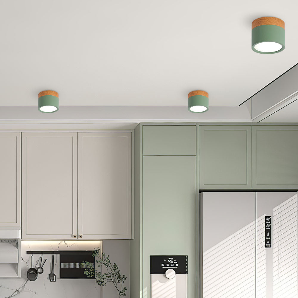 Lampada da soffitto LED moderna a montaggio a incasso cilindrica