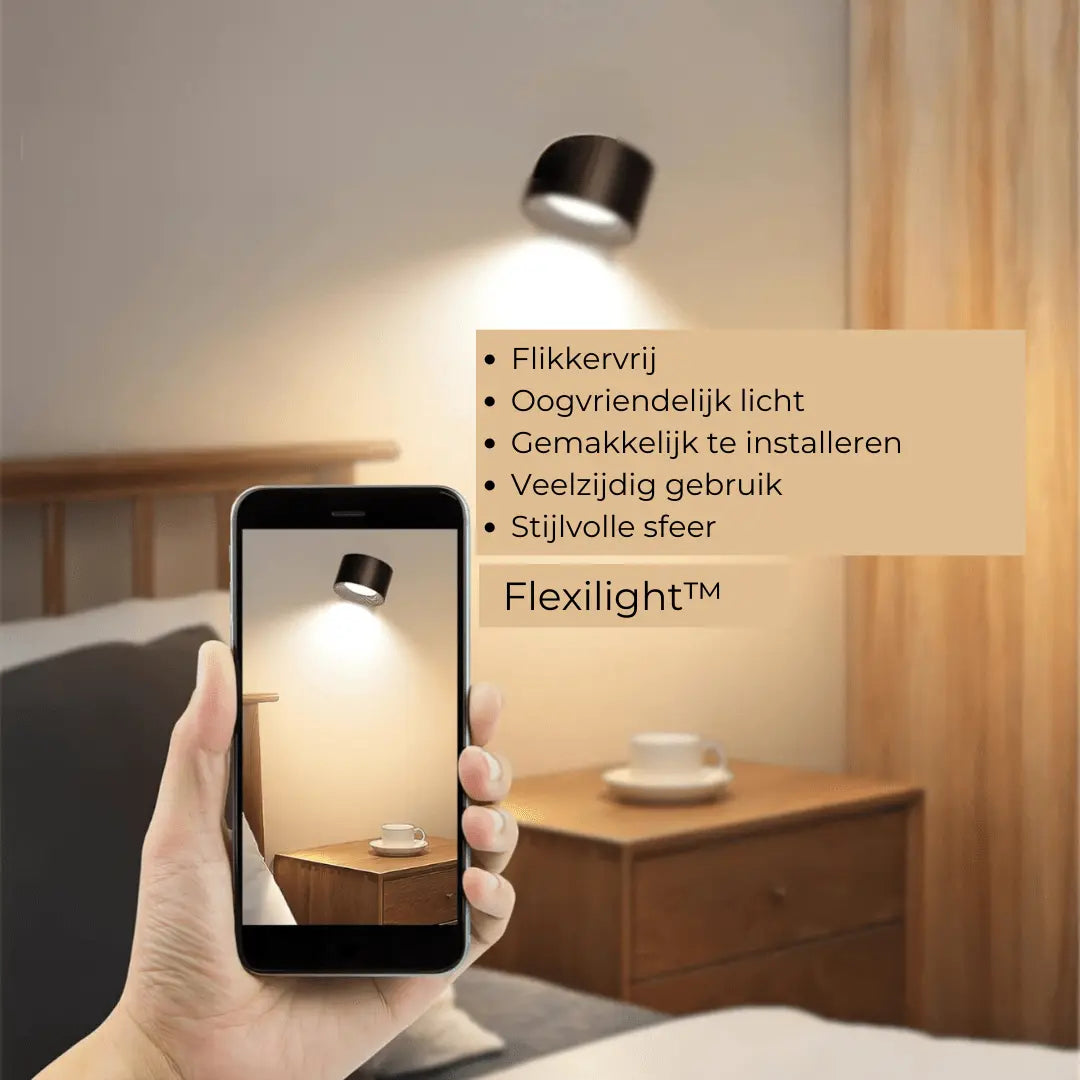 Skanto | Lampada da Parete Ricaricabile Senza Fili 360°