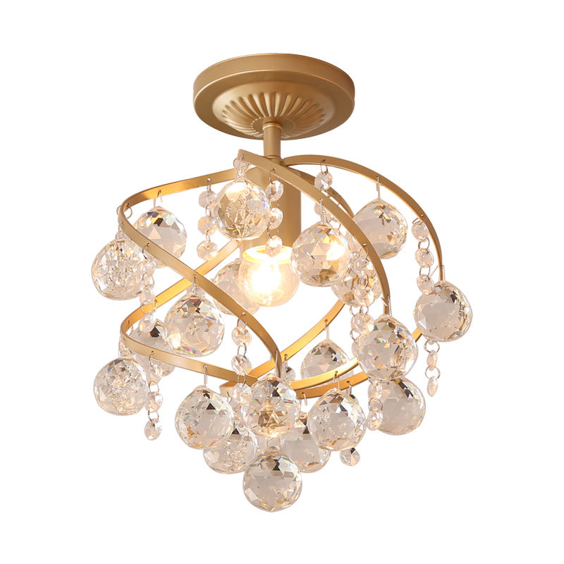 Skanto | CrystalElegance Pendel - Lampada da Soffitto di Lusso con Dettagli in Ottone