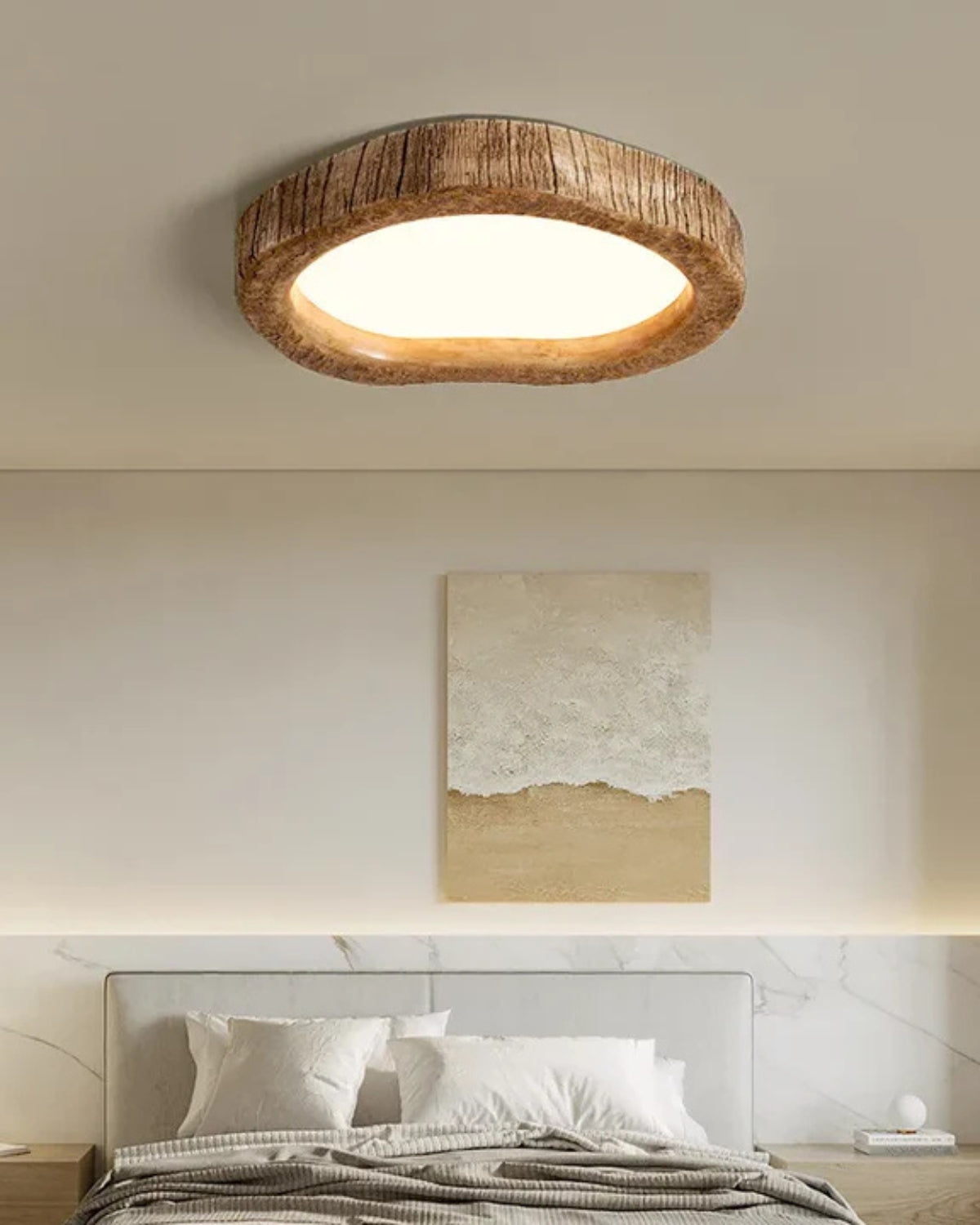 Nerelle | Lampada da soffitto in legno rustico con LED integrato per un'illuminazione interna calda