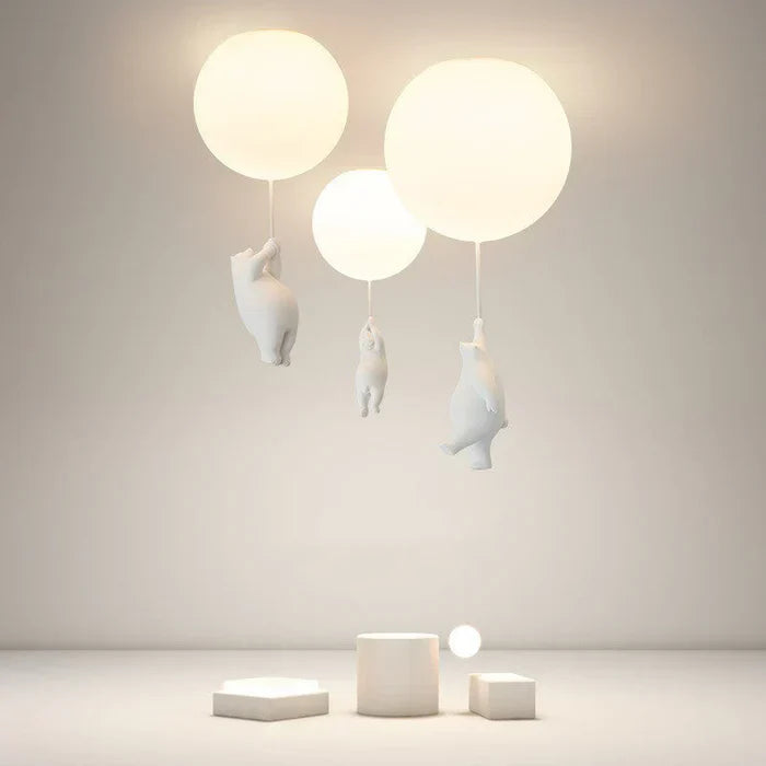 Lampada da soffitto per bambini con orso e pallone - CloudBear