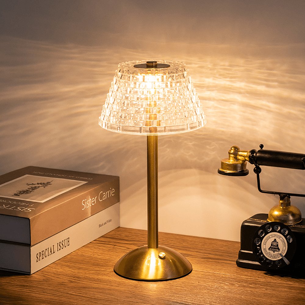 AuraGlow Lampada da Tavolo - Lampada LED Ricaricabile con Funzione Dimmer