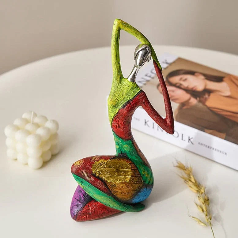 Scultura Astratta Femminile in Design Colorato - Opera d'Arte Fatta a Mano