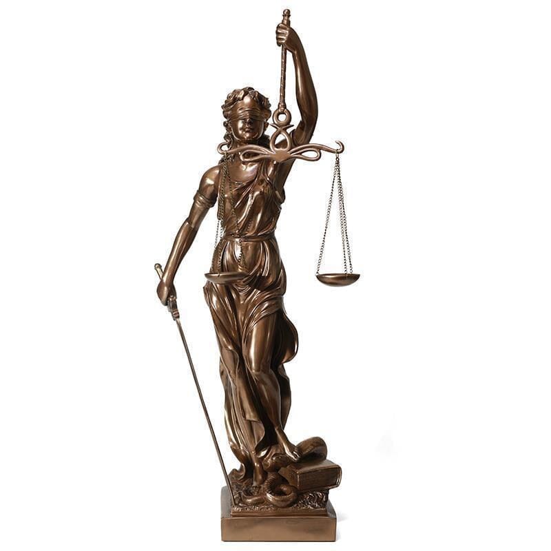Statua decorativa della Dea della Giustizia