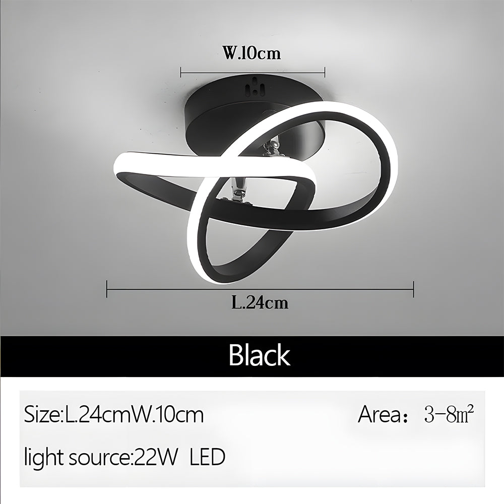 Skanto | Lampada da soffitto con LED e telaio in metallo nero