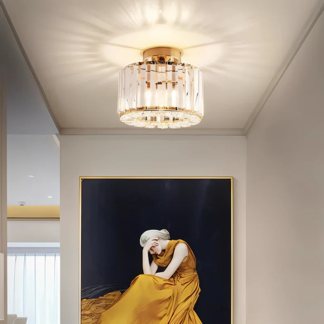 Skanto | Lampadario di Cristallo di Lusso | Illuminazione da Soffitto Brillante