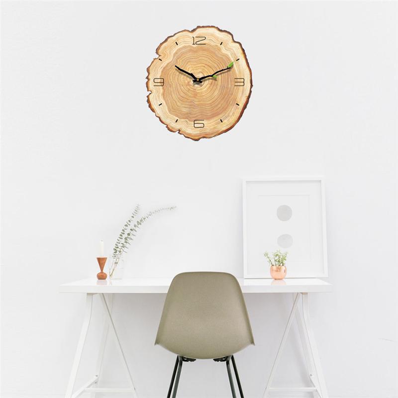 Orologio da parete con anelli annuali in legno