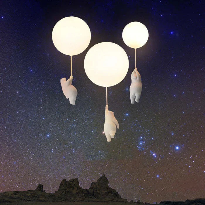 Lampada da soffitto per bambini con orso e pallone - CloudBear