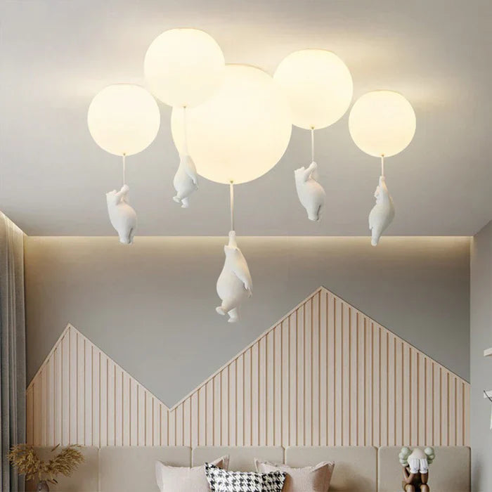 Lampada da soffitto per bambini con orso e pallone - CloudBear