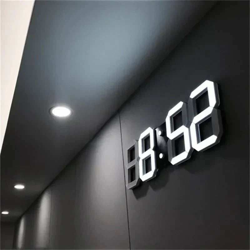 Orologio da Parete Digitale 3D a LED – Design Moderno con Funzione di Dimming e Visibilità Ottimale