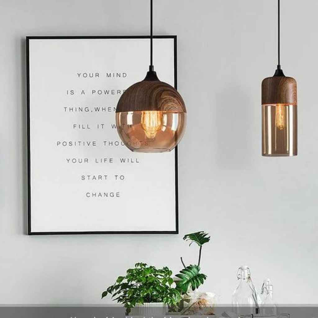 Lampada da Soffitto in Legno Scandinavo Elegante - NordLuna