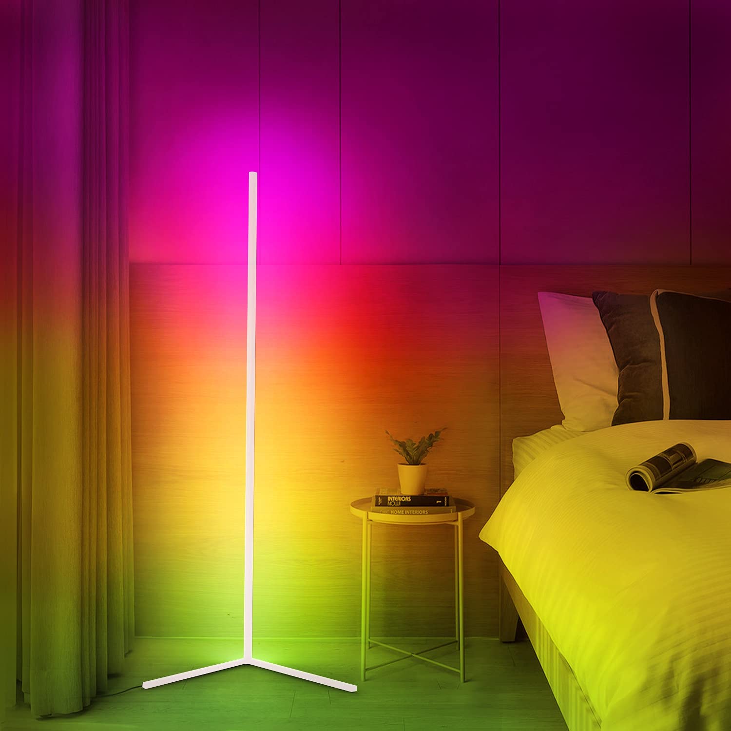 Lampada Angolare da Terra LED Dimmerabile Design Minimalista
