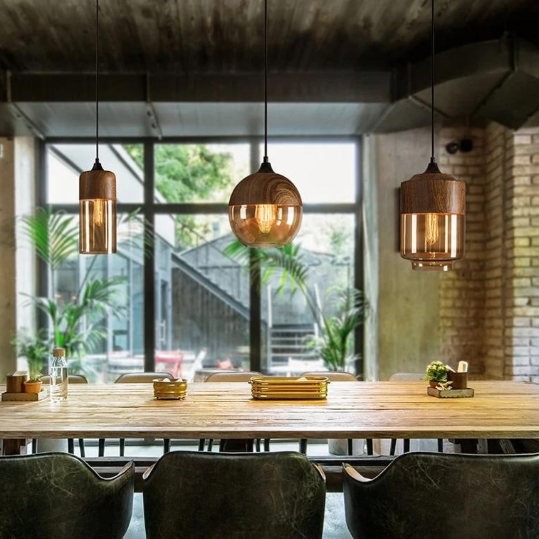Lampada da Soffitto in Legno Scandinavo Elegante - NordLuna