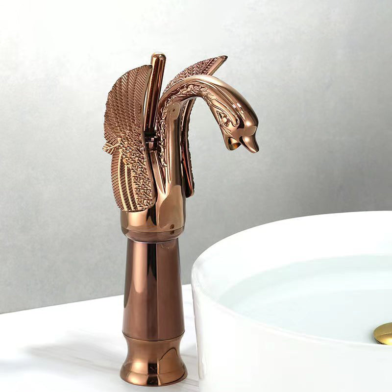 Rubinetto da bagno in ottone completo per acqua calda e fredda con maniglia singola