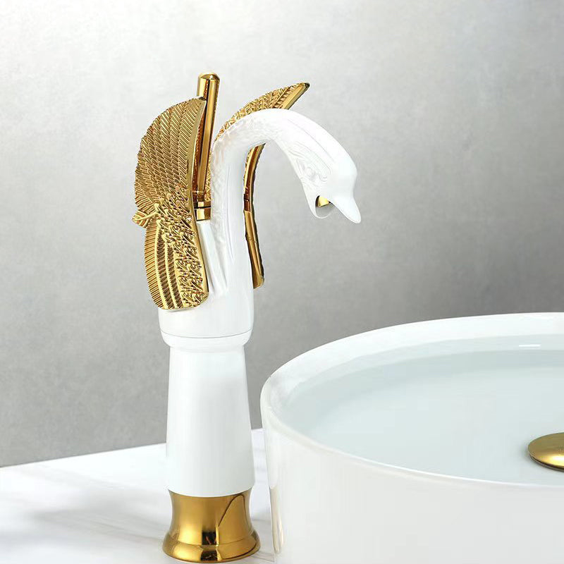 Rubinetto da bagno in ottone completo per acqua calda e fredda con maniglia singola