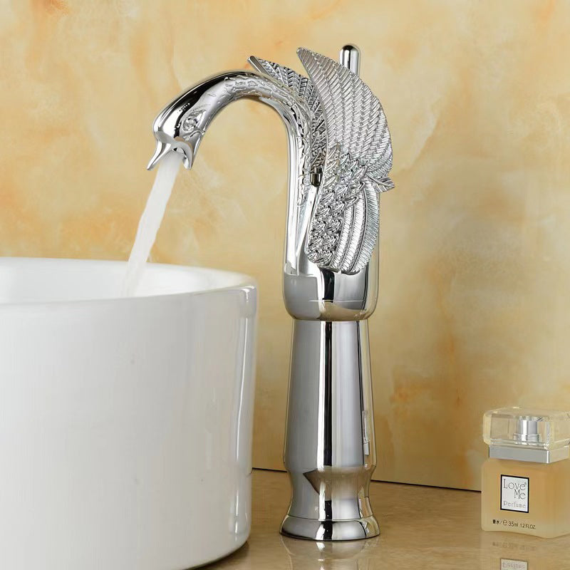 Rubinetto da bagno in ottone completo per acqua calda e fredda con maniglia singola