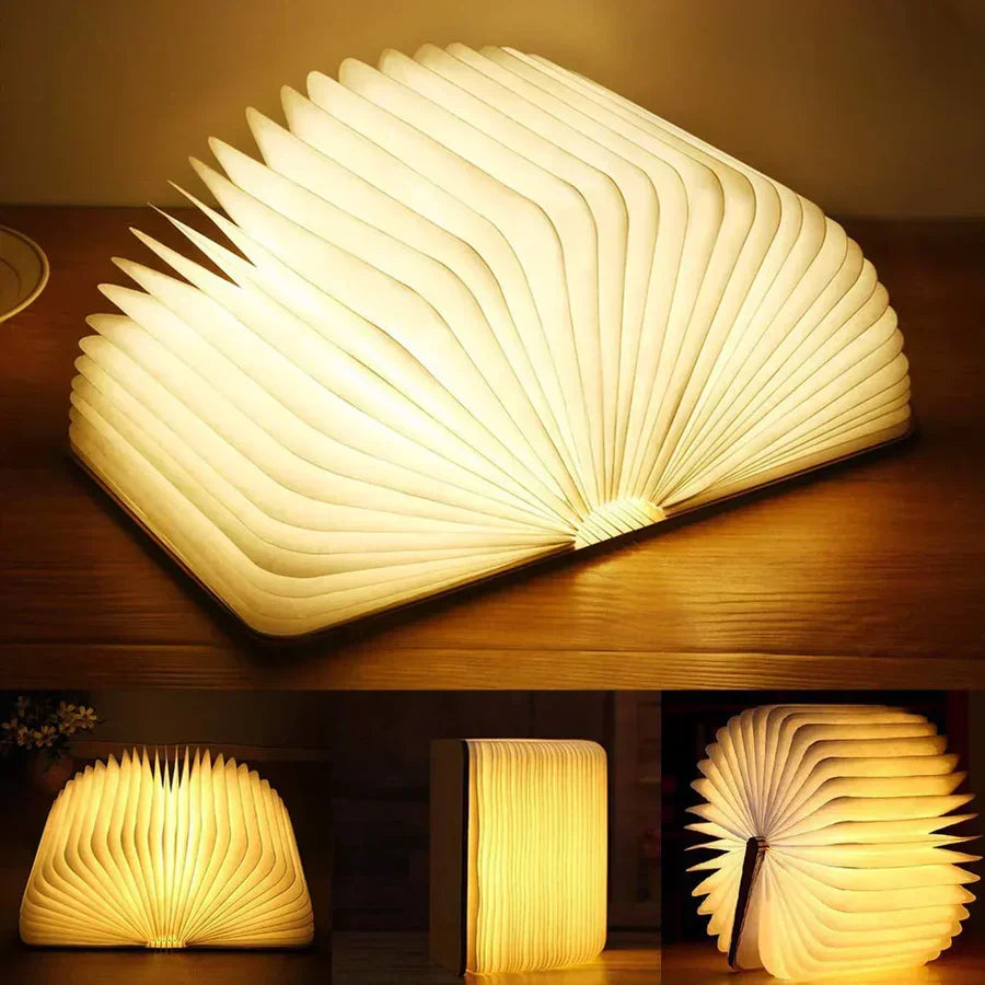 Lampada da libro pieghevole con luce LED calda - StoryGlow