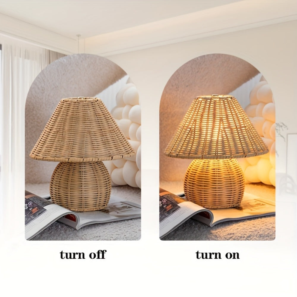 Skanto | Noya Lampada da Tavolo in Rattan Decorazione per la Casa