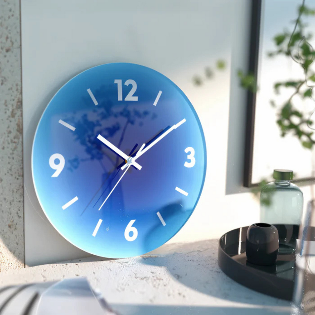 Orologio da parete in vetro di design