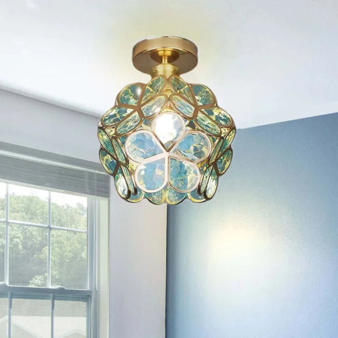 Zyvia - Lampada da soffitto in vetro di lusso
