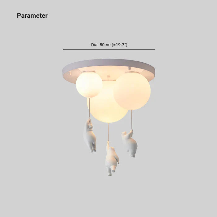 Lampada da soffitto per bambini con orso e palloncino - CloudBear | Brehn