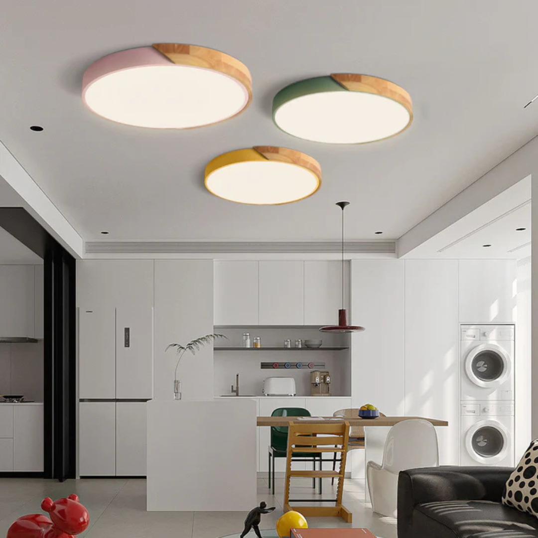 Elegante lampada a soffitto LED in stile scandinavo