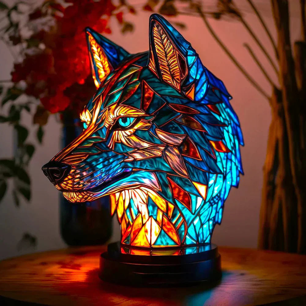 Lampada da soffitto artistica con motivo animale in vetro