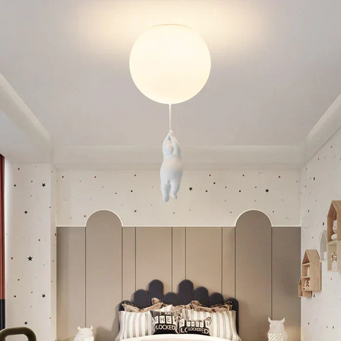 Lampada da soffitto per bambini con orso e palloncino - CloudBear | Brehn