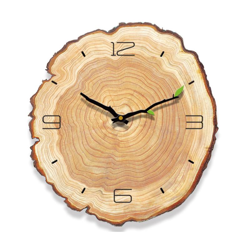 Orologio da parete con anelli annuali in legno